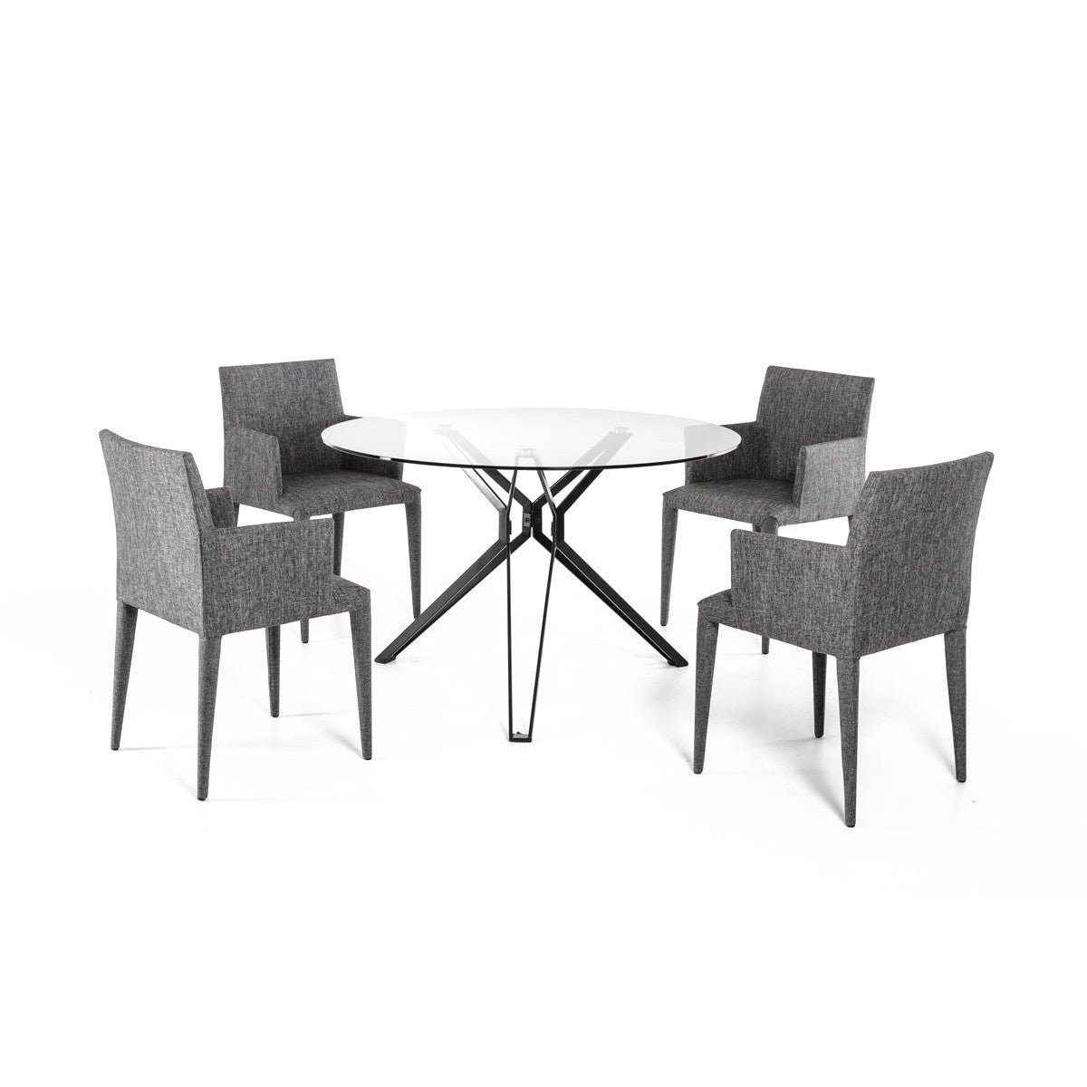 HomeRoots 30" Glass And Metal Round Dining Table