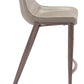 HomeRoots 30" Gray And Brown Steel Low Back Bar Height Chairs in Set of Two