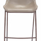 HomeRoots 30" Gray And Brown Steel Low Back Bar Height Chairs in Set of Two