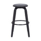 HomeRoots 30" Gray Faux Leather Backless Modern Swivel Bar Stool