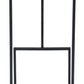 HomeRoots 30" Gray Steel Backless Bar Height Chair With Black Base Finish