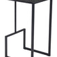 HomeRoots 30" Gray Steel Backless Bar Height Chair With Black Base Finish