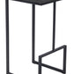 HomeRoots 30" Gray Steel Backless Bar Height Chair With Black Base Finish