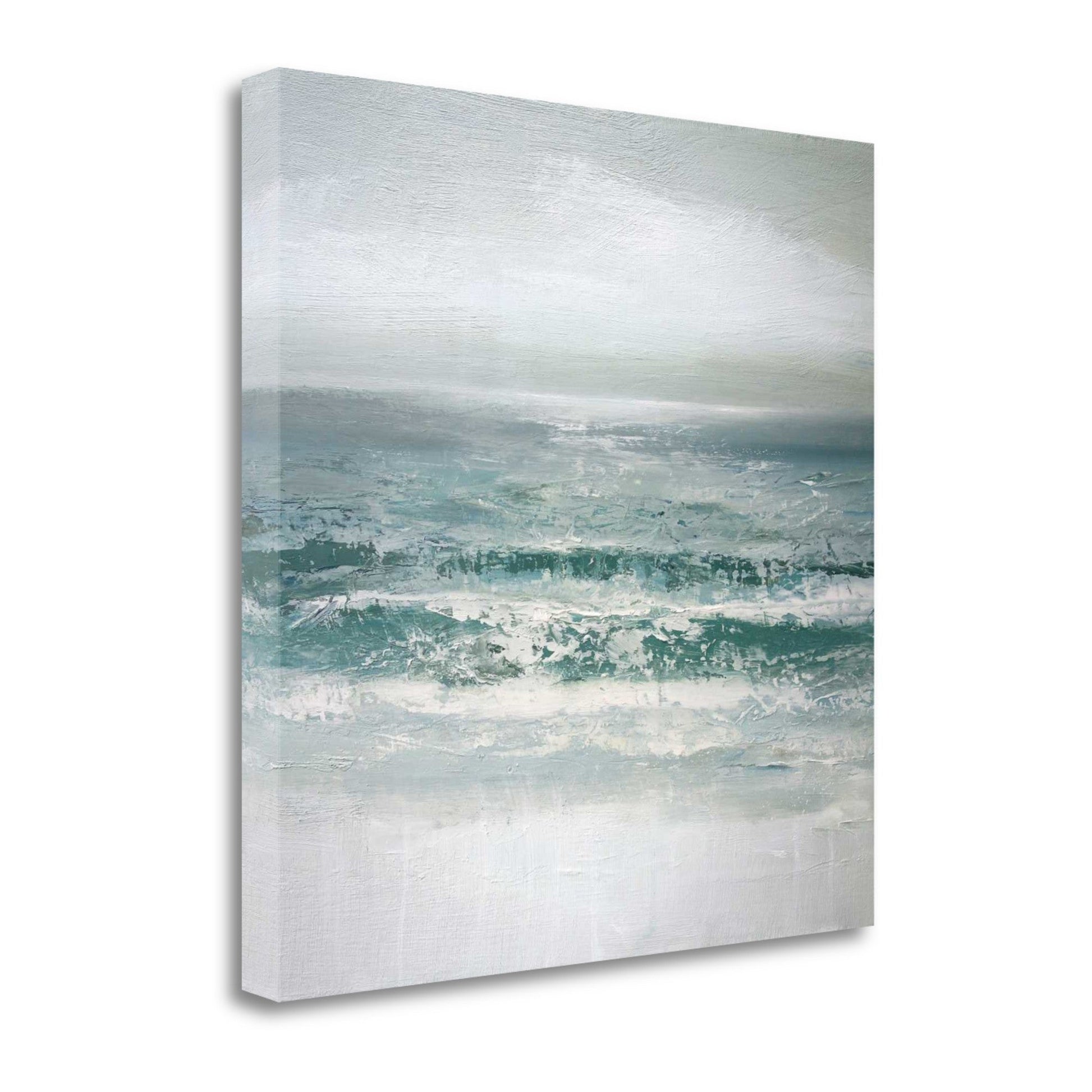 HomeRoots 30" Gushing Ocean Waves Giclee Wrap Canvas Wall Art