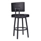 HomeRoots 30" Iron Swivel Bar Height Chair in Black Finish