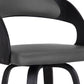 HomeRoots 30" Iron Swivel Low Back Bar Height Chair With Gray and Black Finish