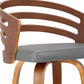 HomeRoots 30" Iron Swivel Low Back Bar Height Chair With Gray and Brown Finish
