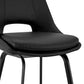HomeRoots 30" Iron Swivel Low Back Bar Height Chair in Black Finish