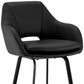 HomeRoots 30" Iron Swivel Low Back Bar Height Chair in Black Finish