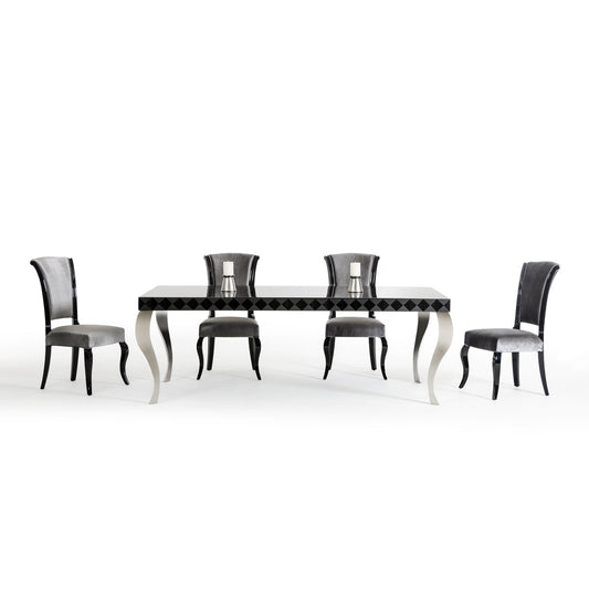 HomeRoots 30" Lacquer MDF Dining Table In Black Finish