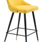 HomeRoots 30" Low Back Bar Height Chair in Yellow and Black Finish