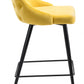 HomeRoots 30" Low Back Bar Height Chair in Yellow and Black Finish