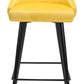 HomeRoots 30" Low Back Bar Height Chair in Yellow and Black Finish