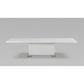 HomeRoots 30" MDF And Steel Dining Table In White