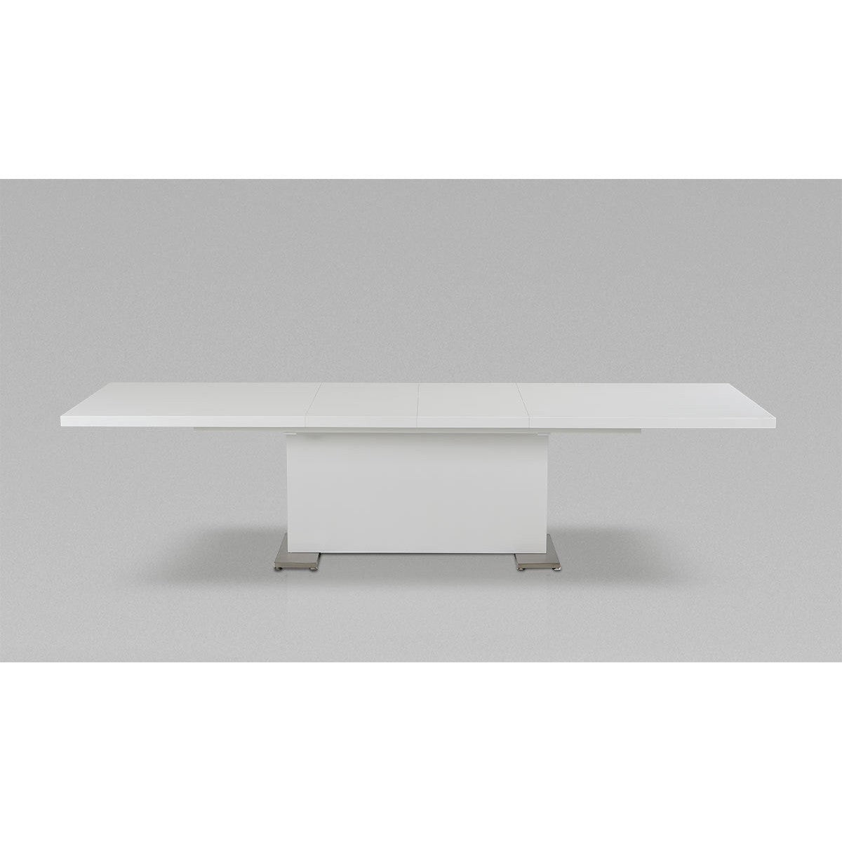 HomeRoots 30" MDF And Steel Dining Table In White