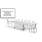 HomeRoots 30" MDF And Steel Dining Table In White