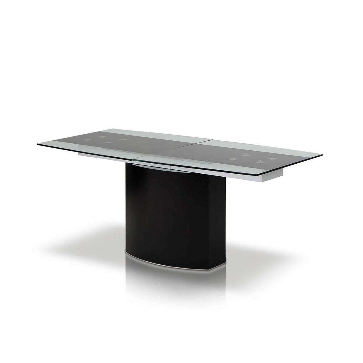 HomeRoots 30" MDF Steel And Glass Dining Table