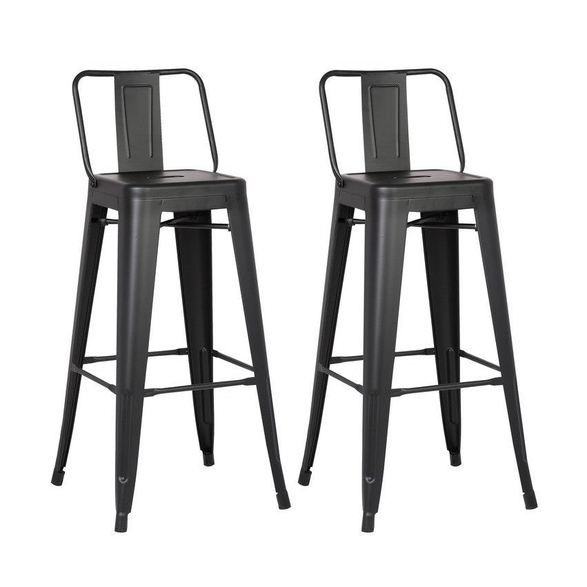 Matte black discount metal bar stools