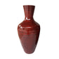 HomeRoots 30" Red Lacquer Spun Bamboo Floor Vase