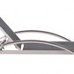 HomeRoots 30" Silver Metal Indoor Outdoor Chaise Lounge in Set Of Two