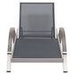 HomeRoots 30" Silver Metal Indoor Outdoor Chaise Lounge in Set Of Two