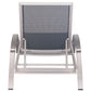 HomeRoots 30" Silver Metal Indoor Outdoor Chaise Lounge in Set Of Two