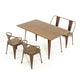 HomeRoots 30" Steel And Wood Dining Table