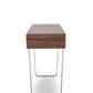 HomeRoots 30" Walnut Veneer Steel and MDF Console Table