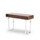 HomeRoots 30" Walnut Veneer Steel and MDF Console Table