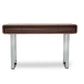 HomeRoots 30" Walnut Veneer Steel and MDF Console Table
