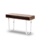 HomeRoots 30" Walnut Veneer Steel and MDF Console Table