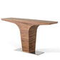 HomeRoots 30" Walnut Veneer and Steel Console Table