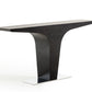 HomeRoots 30" Wenge Veneer and Steel Console Table