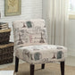 HomeRoots 30" x 23" x 33" Fabric And Espresso Accent Chair