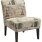 HomeRoots 30" x 23" x 33" Fabric And Espresso Accent Chair
