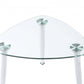 HomeRoots 30" x 24" x 23" Chrome And Clear Glass End Table
