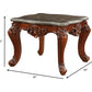 HomeRoots 30' x 30' x 25' Marble Walnut Wood End Table