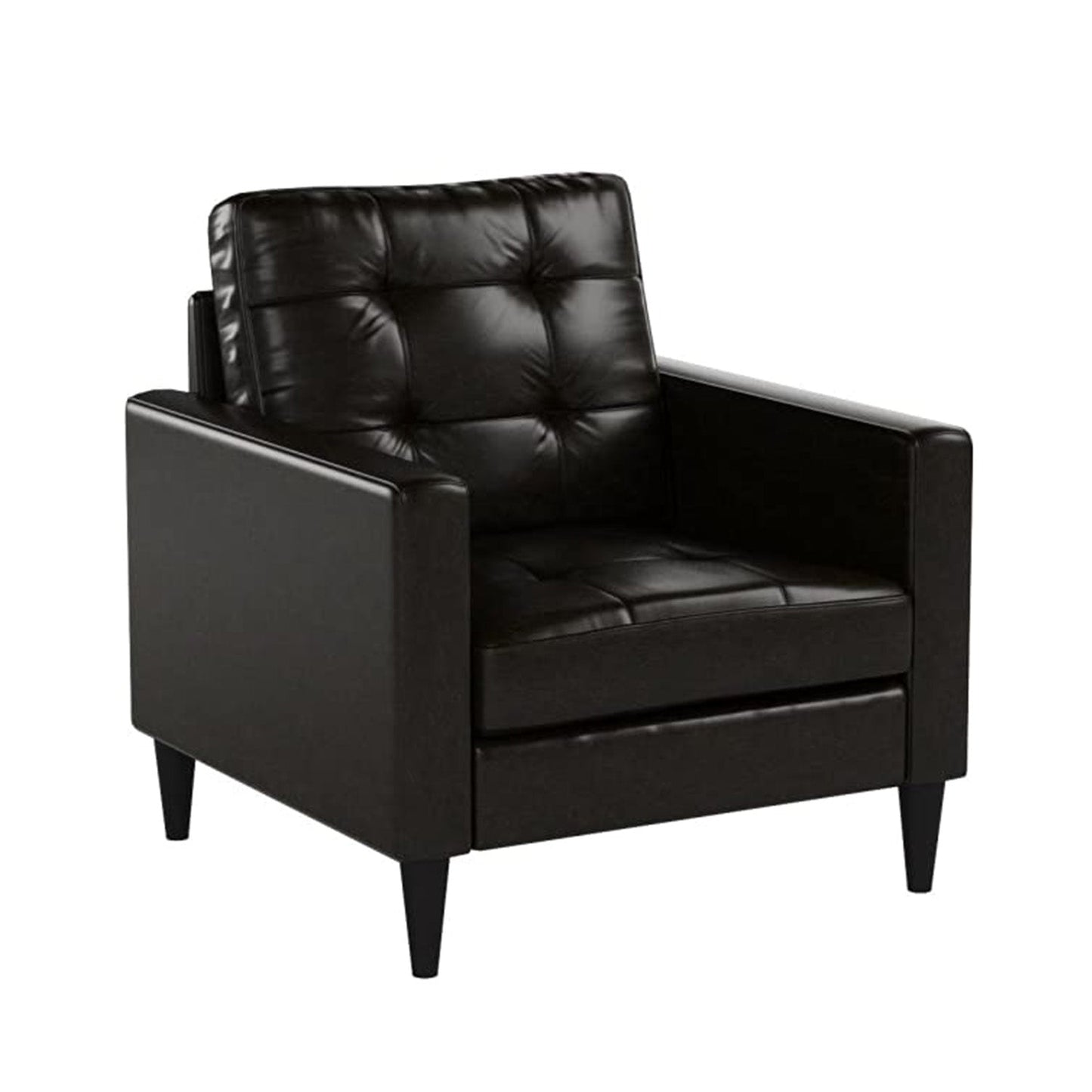 HomeRoots 30" x 30" x 33" Accent Chair in Espresso Finish