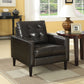 HomeRoots 30" x 30" x 33" Accent Chair in Espresso Finish