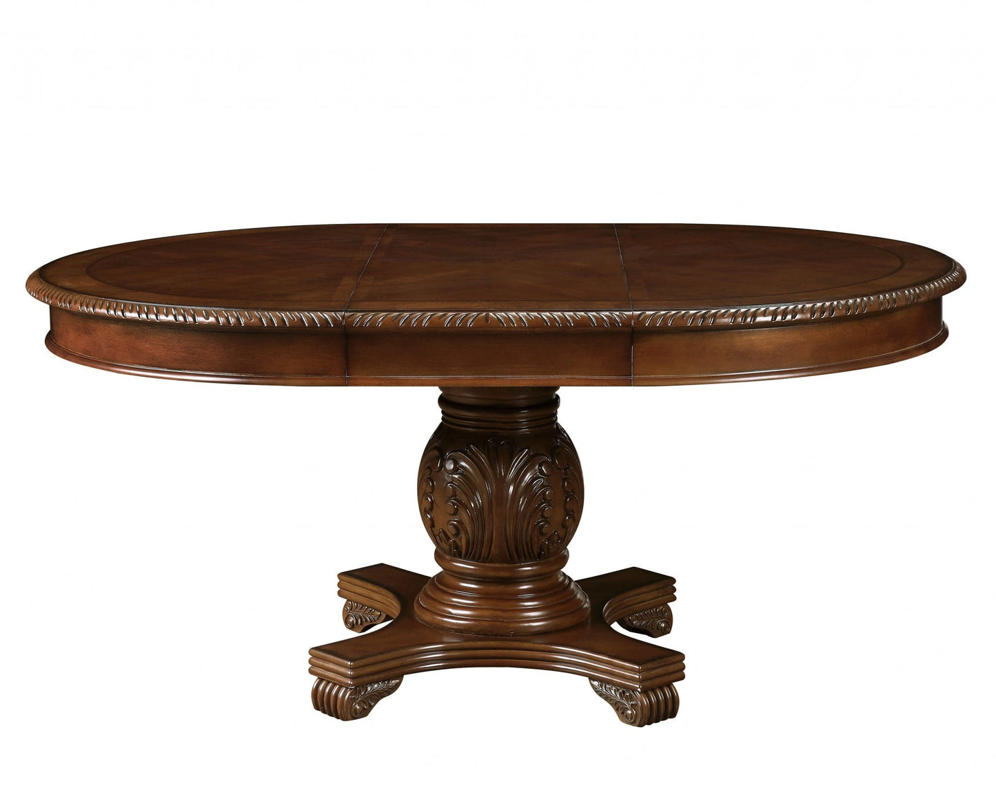 HomeRoots 30' x 48' x 66' Wood Poly-Resin Veneer And Engineered Wood Dining Table Cherry