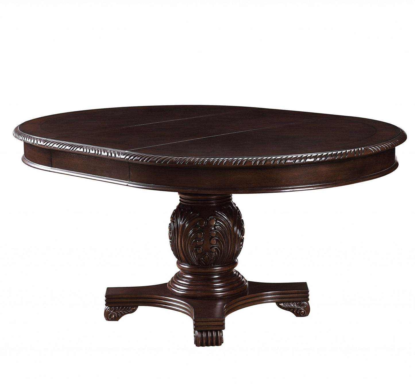 HomeRoots 30' x 48' x 66' Wood Poly-Resin Veneer And Engineered Wood Dining Table Espresso
