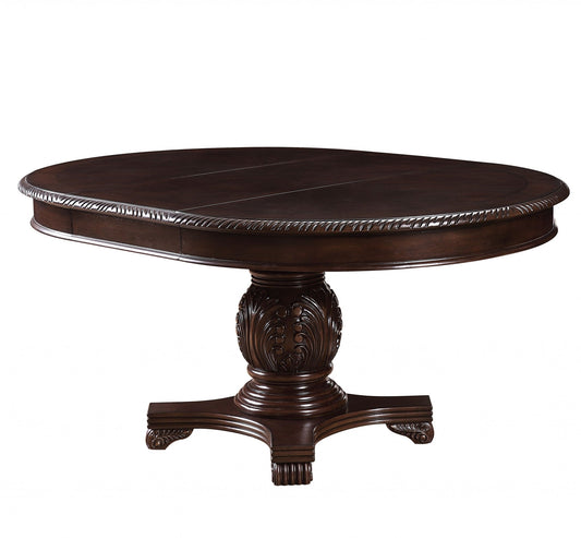 HomeRoots 30' x 48' x 66' Wood Poly-Resin Veneer And Engineered Wood Dining Table Espresso