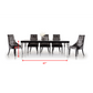 HomeRoots 31" Black Crocodile Lacquer Dining Table