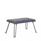 HomeRoots 31" Blue and Cream Postcard Upholstered Folding Bench