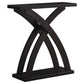 HomeRoots 31" Cross Leg Console Table With Storage in Espresso Finish