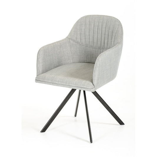 HomeRoots 31" Fabric And Metal Dining Chair In Grey