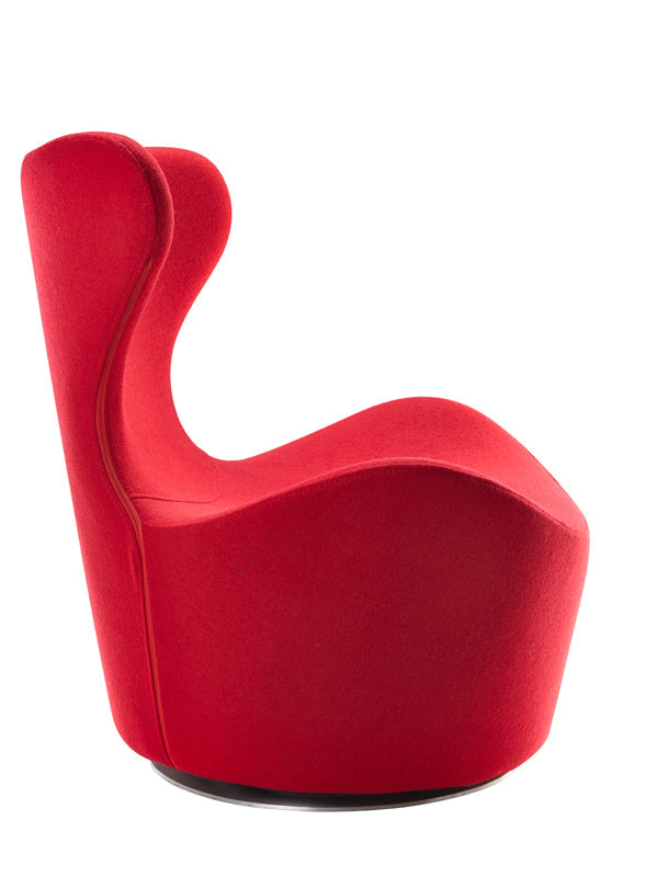 HomeRoots 31" Fabric Polyester and Wood Accent Chair in Red Finish