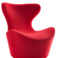 HomeRoots 31" Fabric Polyester and Wood Accent Chair in Red Finish