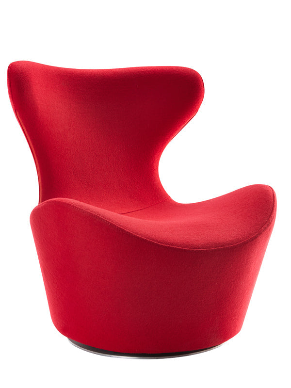 HomeRoots 31" Fabric Polyester and Wood Accent Chair in Red Finish
