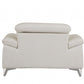 HomeRoots 31" Fashionable Leather Chair in White Finish